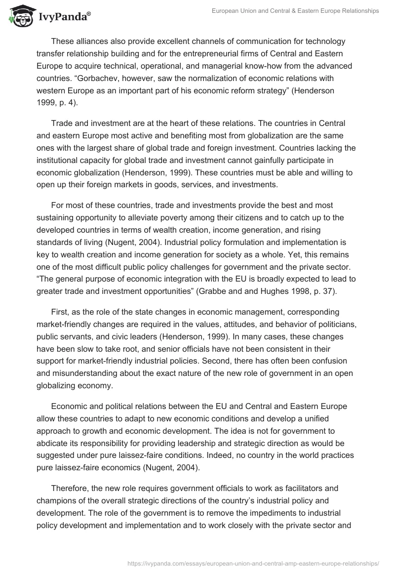 European Union and Central & Eastern Europe Relationships. Page 2