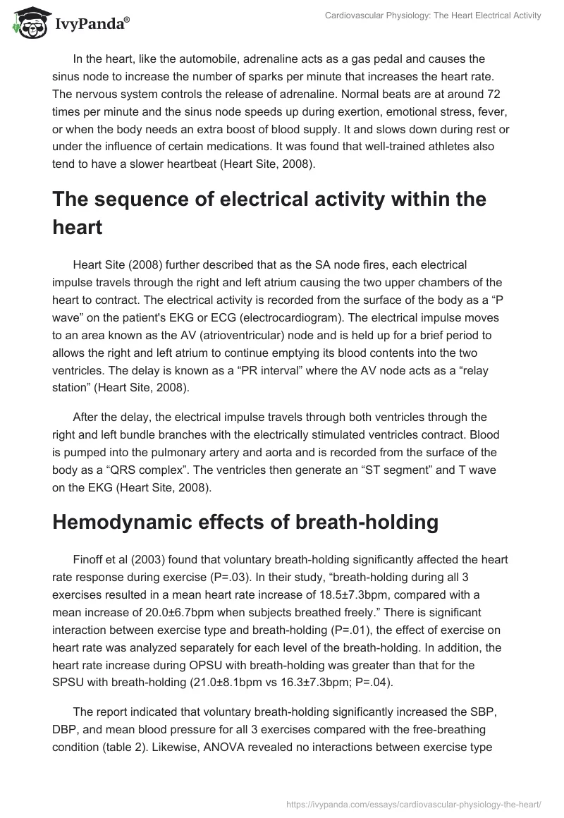 Cardiovascular Physiology: The Heart Electrical Activity. Page 2