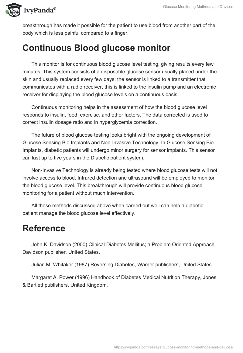 Glucose Monitoring Methods and Devices. Page 2