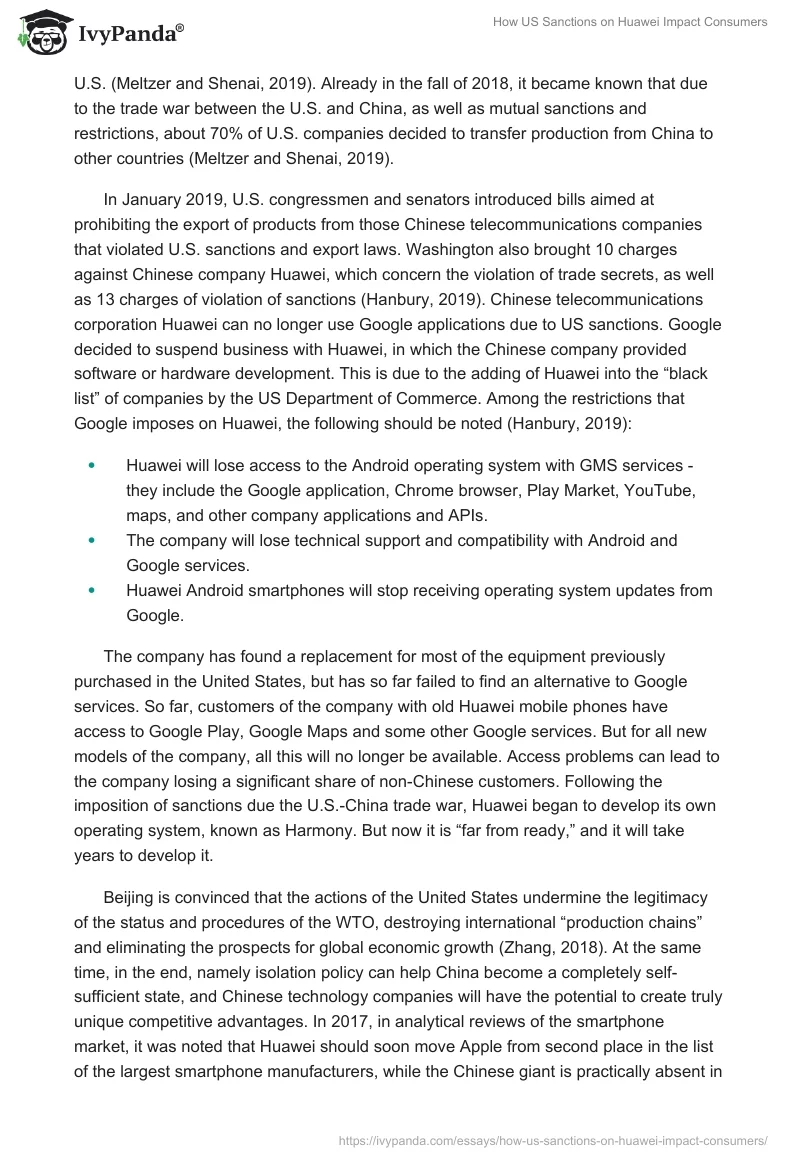 How US Sanctions on Huawei Impact Consumers. Page 3