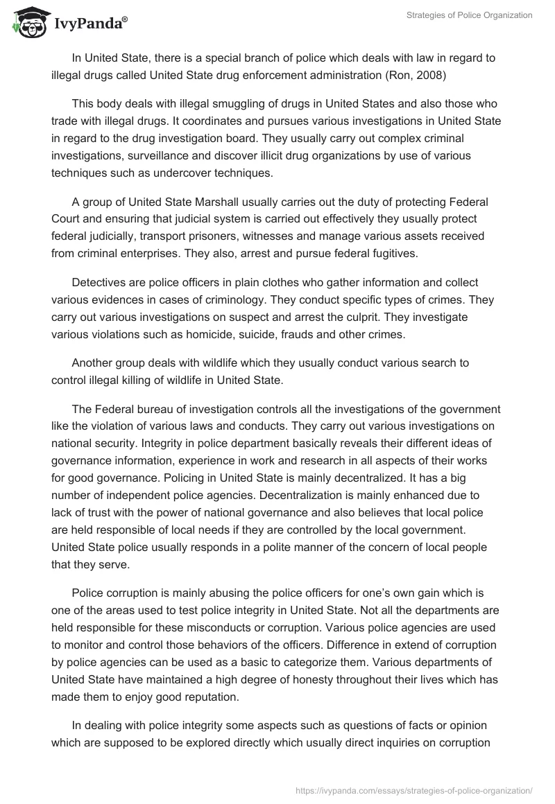 Strategies of Police Organization. Page 4