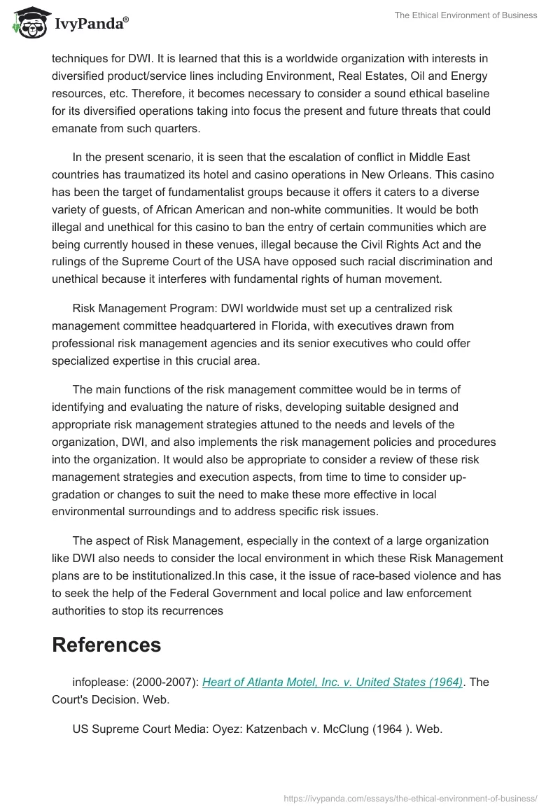 The Ethical Environment of Business. Page 2