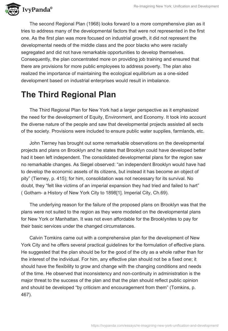 Re-Imagining New York: Unification and Development. Page 2