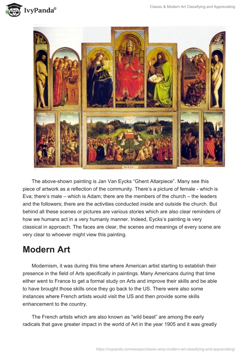 Classic & Modern Art Classifying and Appreciating. Page 2