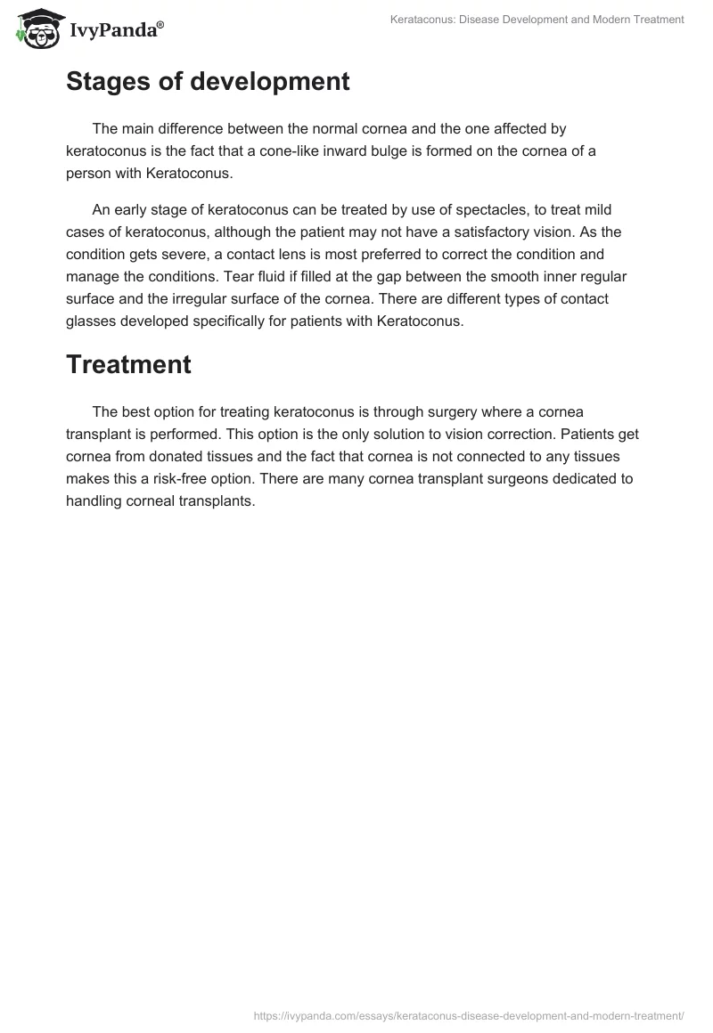 Kerataconus: Disease Development and Modern Treatment. Page 2
