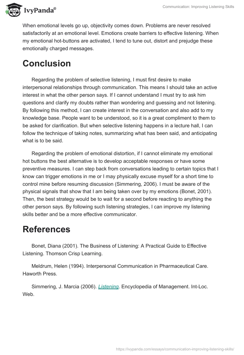 Communication: Improving Listening Skills. Page 2