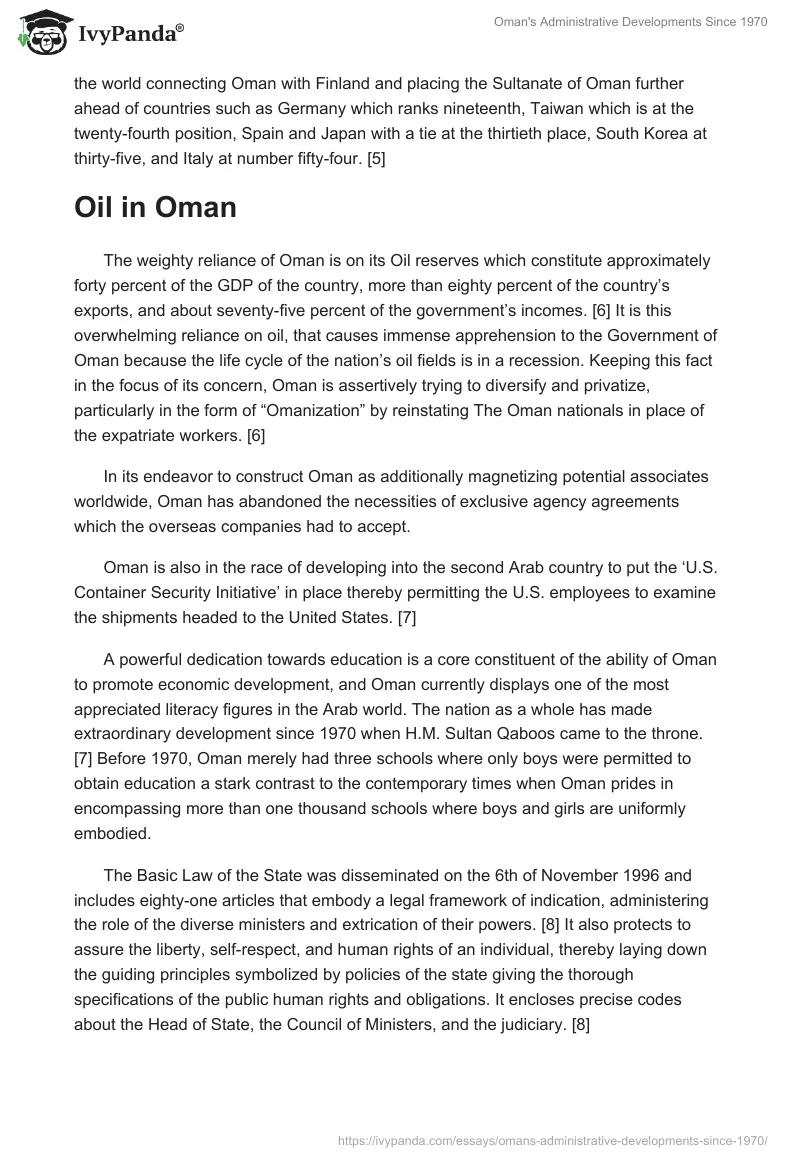 Oman's Administrative Developments Since 1970. Page 3