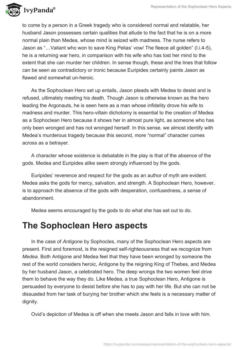 Representation of the Sophoclean Hero Aspects. Page 3