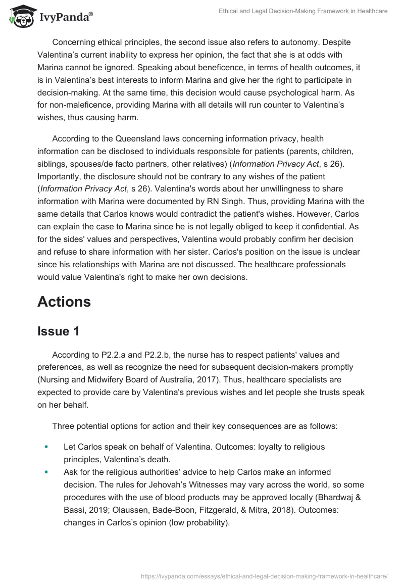Ethical and Legal Decision-Making Framework in Healthcare. Page 3