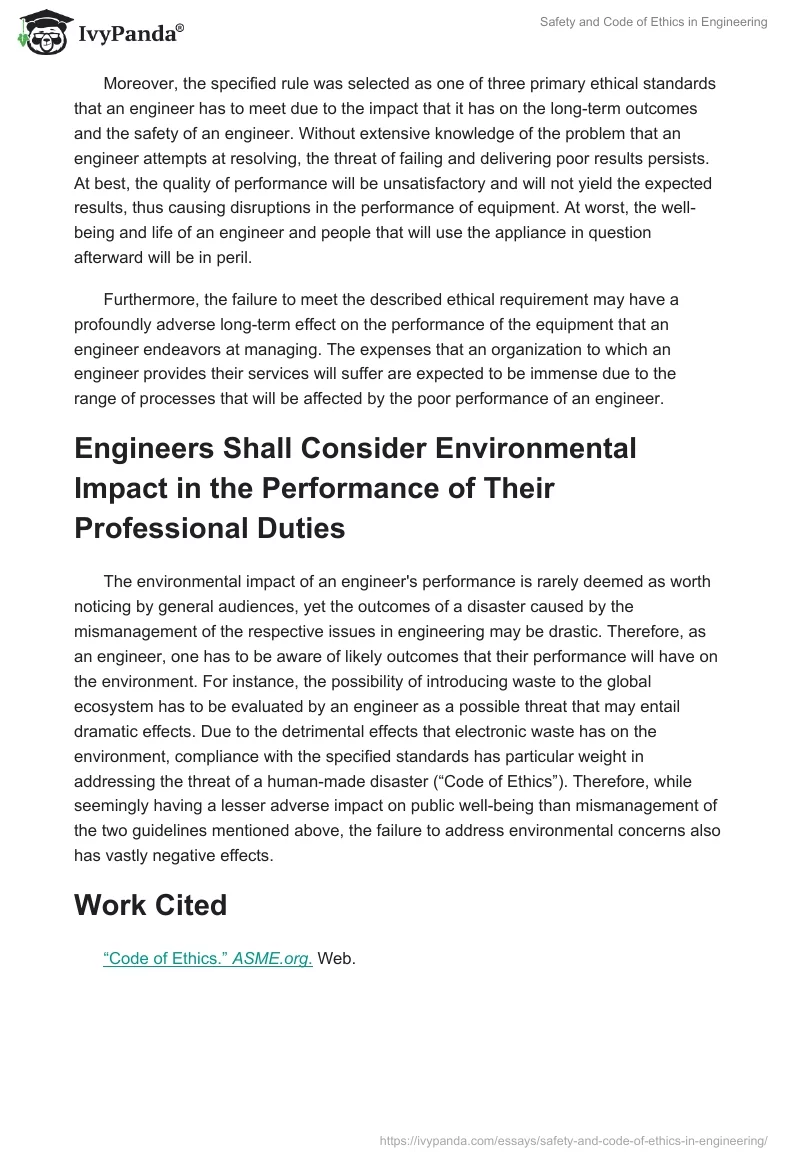 Safety and Code of Ethics in Engineering. Page 2