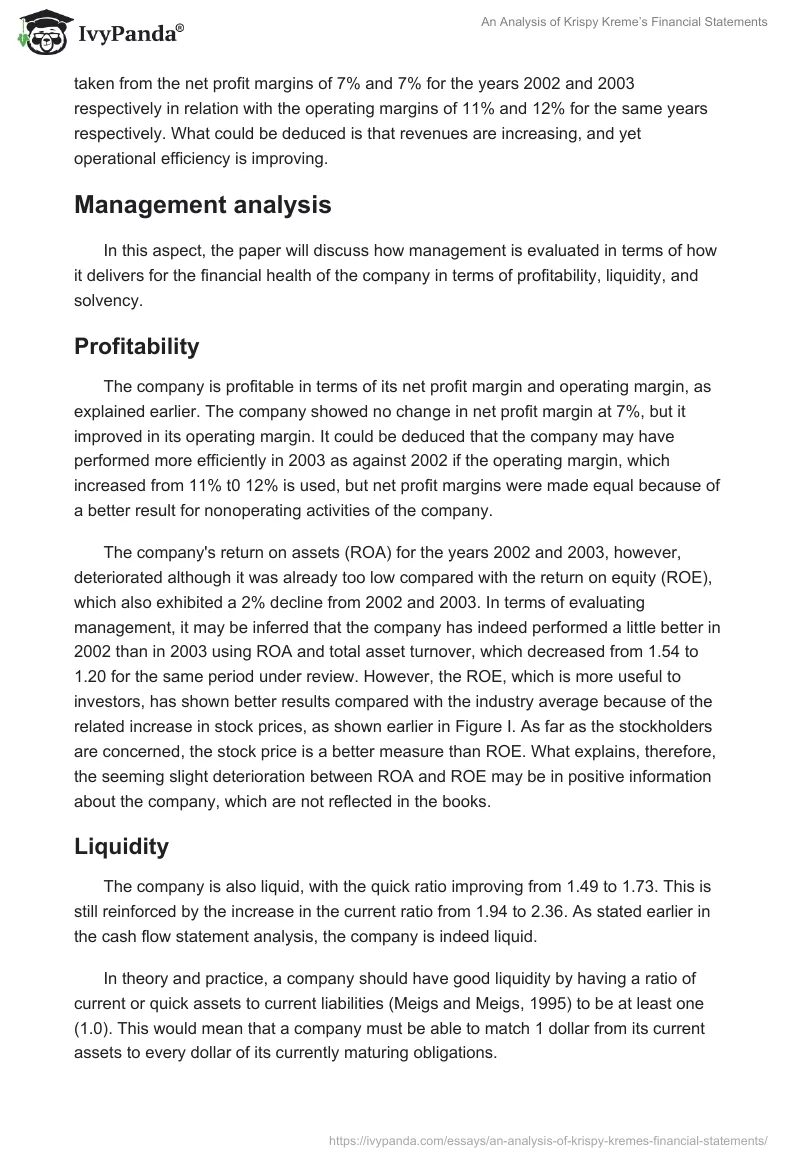 An Analysis of Krispy Kreme’s Financial Statements. Page 3