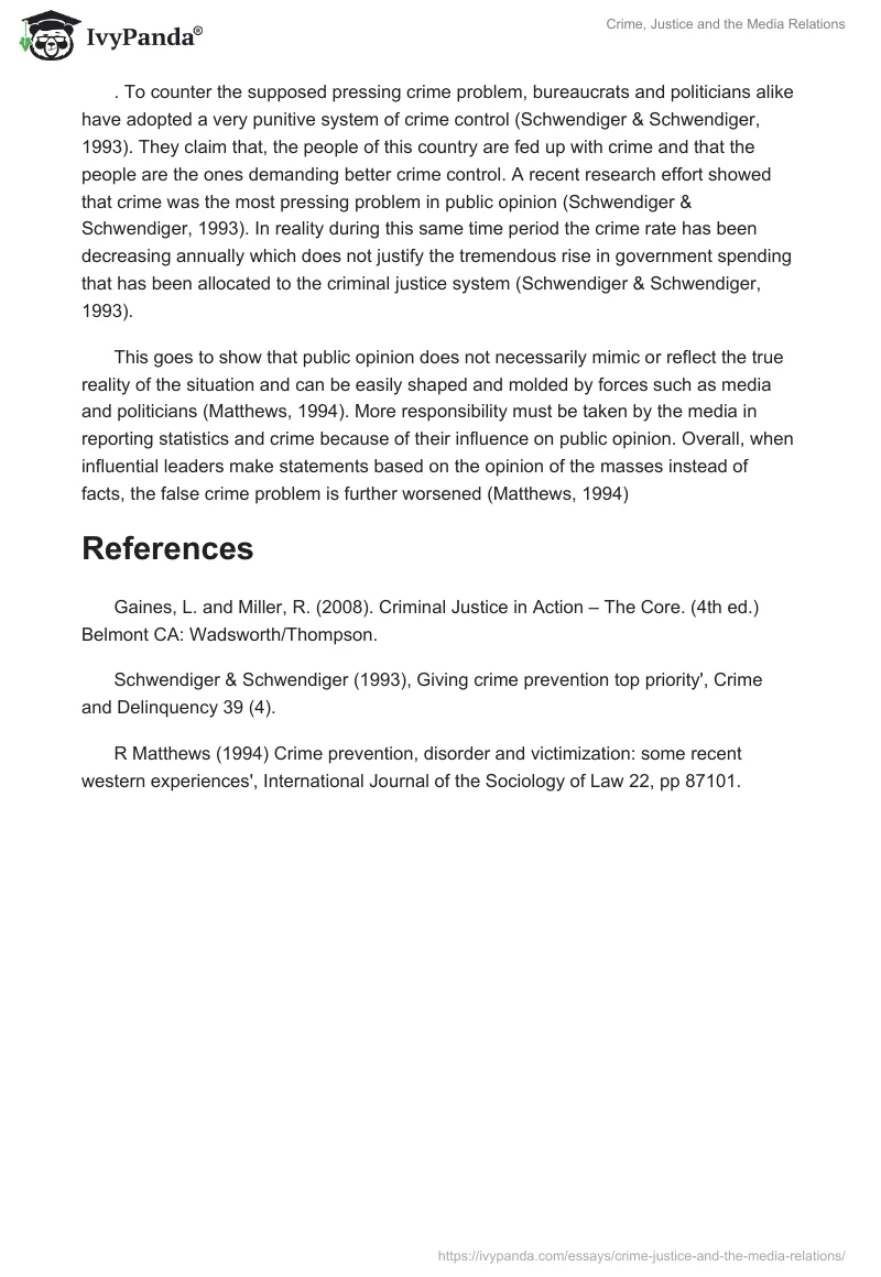 Crime, Justice and the Media Relations. Page 3