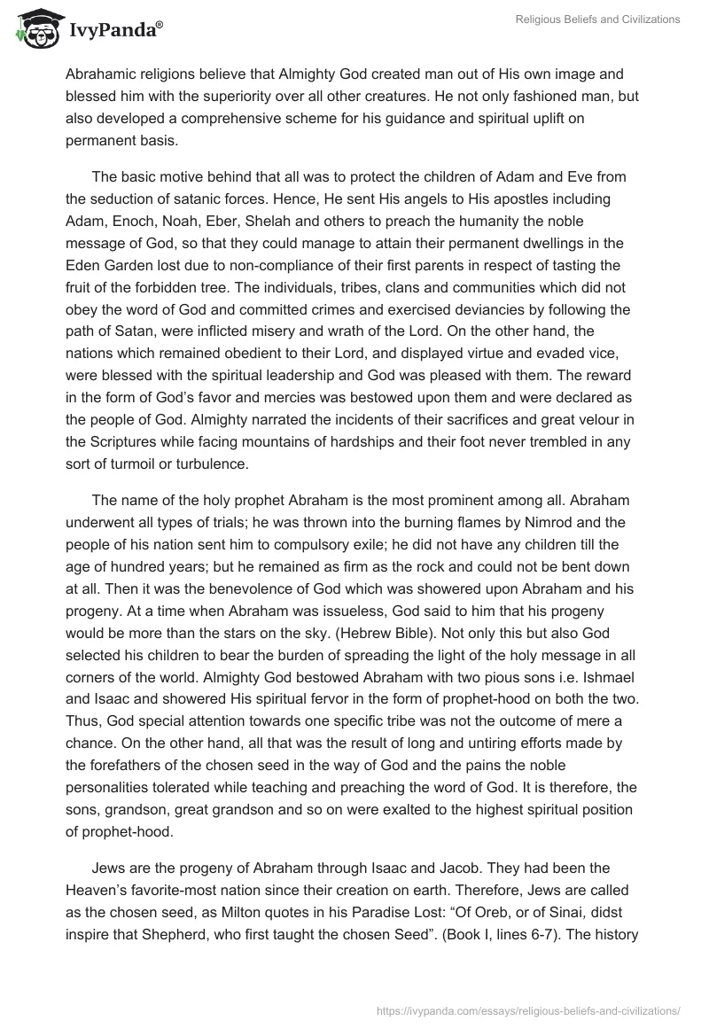 Religious Beliefs and Civilizations. Page 3