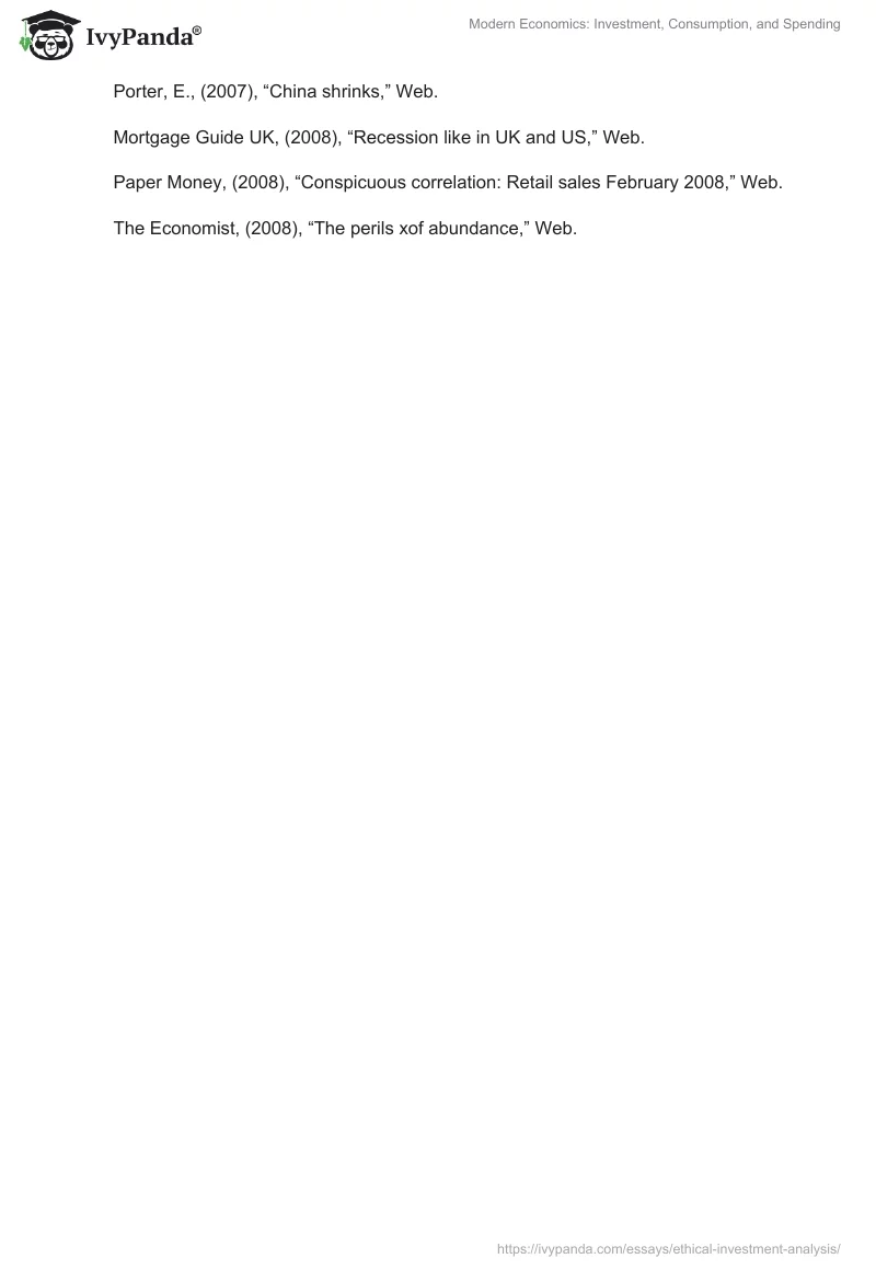 Modern Economics: Investment, Consumption, and Spending. Page 5