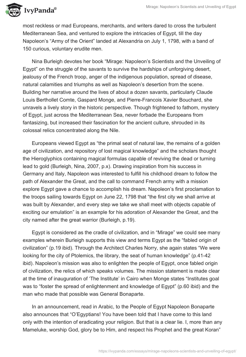 Mirage: Napoleon’s Scientists and Unveiling of Egypt. Page 2