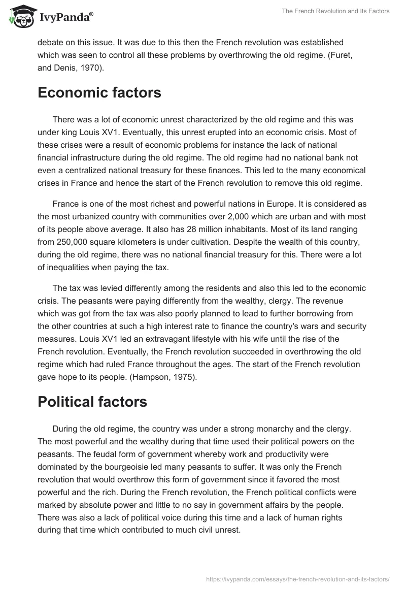 The French Revolution and Its Factors. Page 3