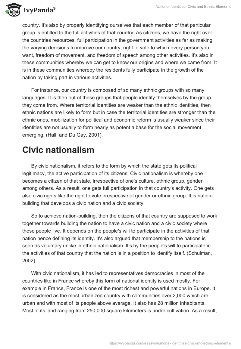 National Identities: Civic and Ethnic Elements. Page 3