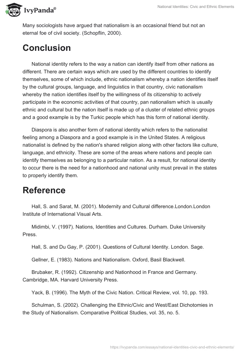National Identities: Civic and Ethnic Elements. Page 5