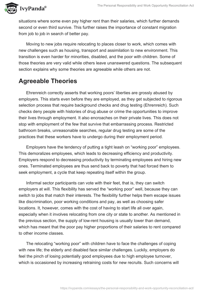 The Personal Responsibility and Work Opportunity Reconciliation Act. Page 2