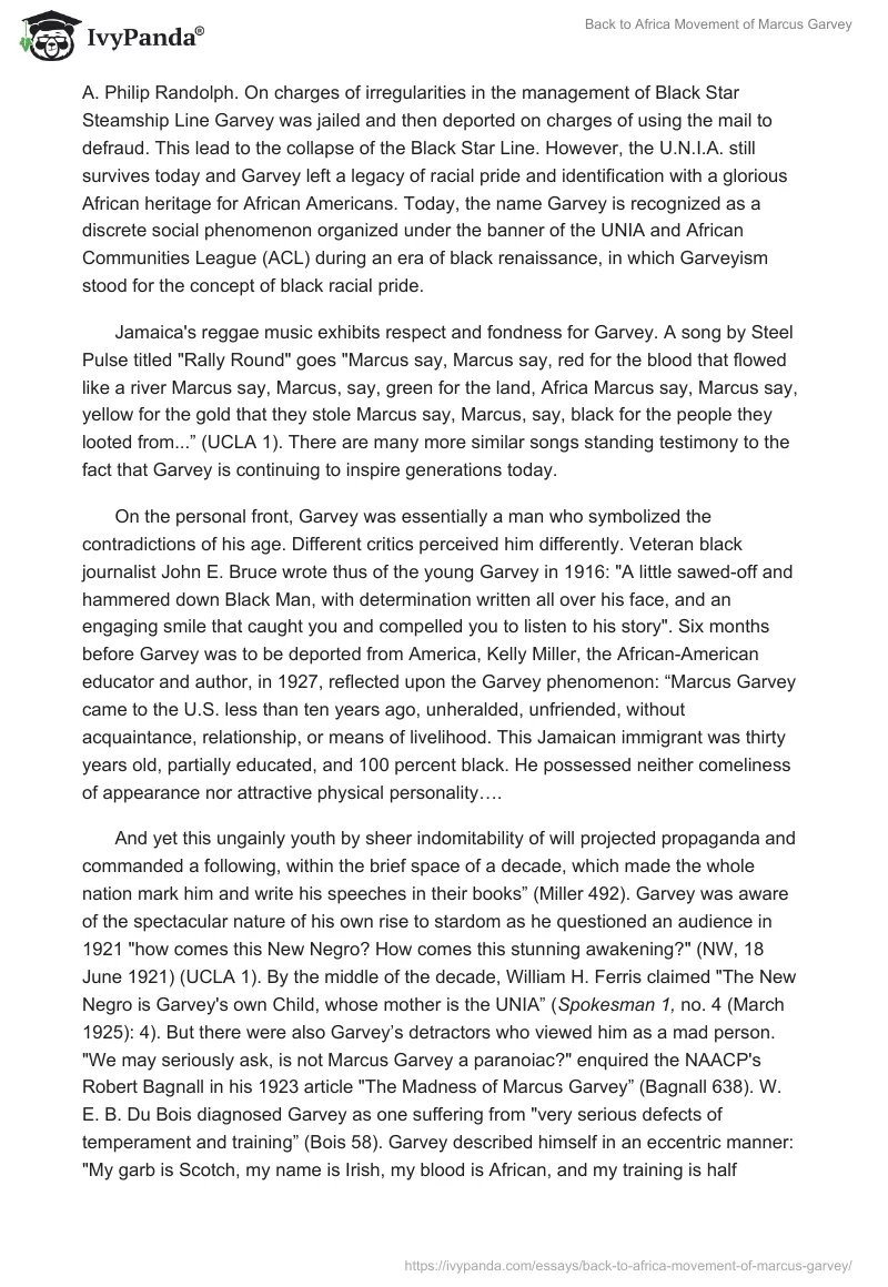 Back to Africa Movement of Marcus Garvey. Page 4