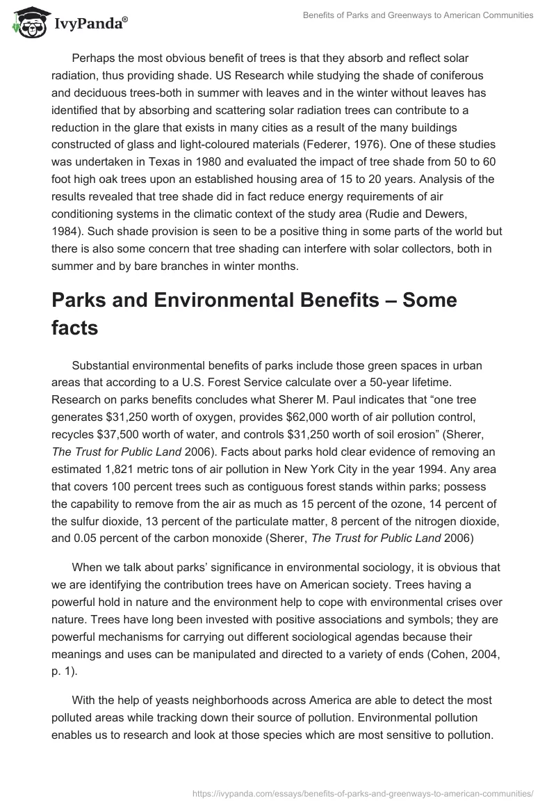 Benefits of Parks and Greenways to American Communities. Page 3