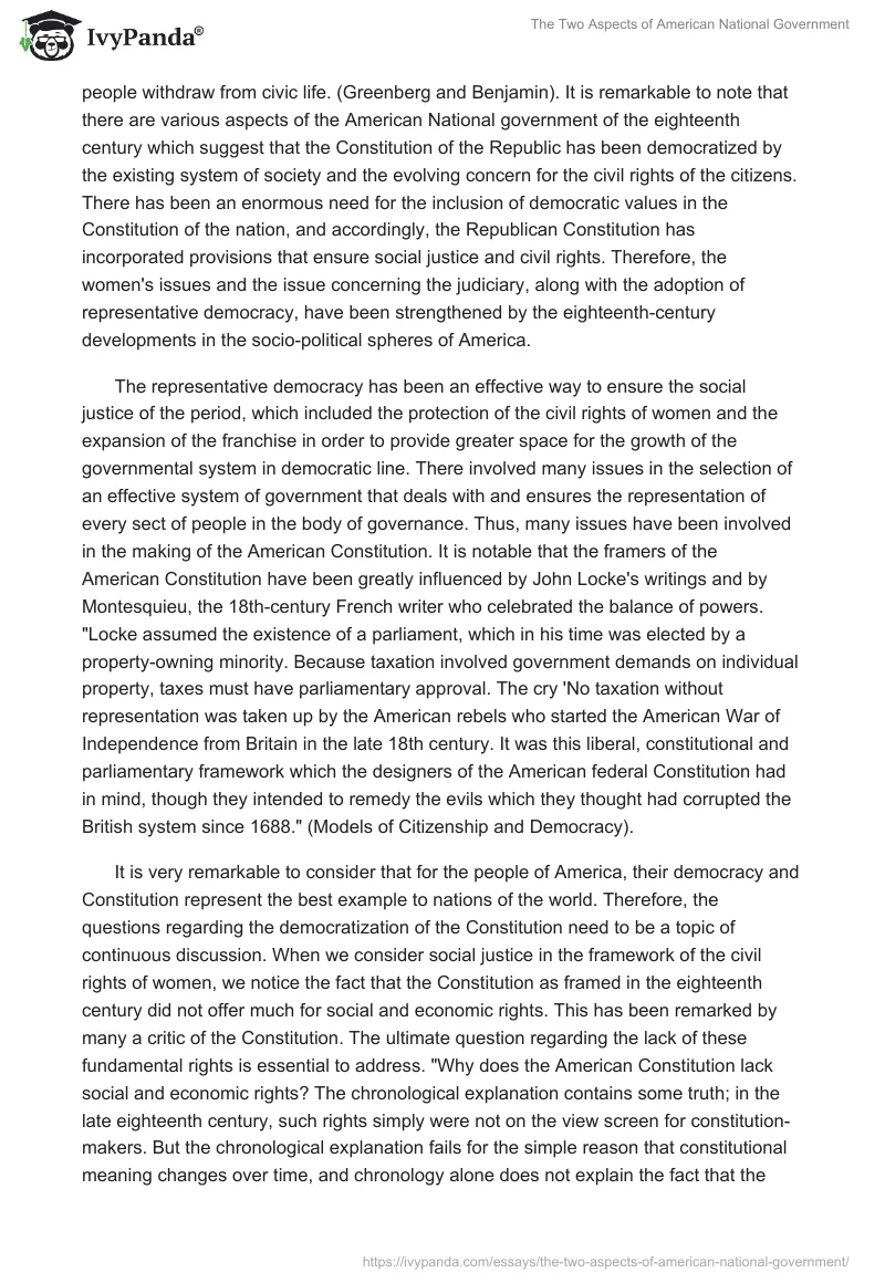 The Two Aspects of American National Government. Page 2