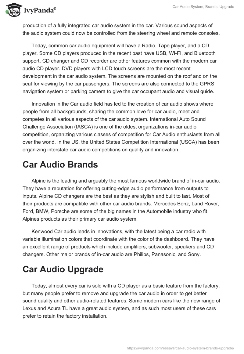 Car Audio System, Brands, Upgrade. Page 2