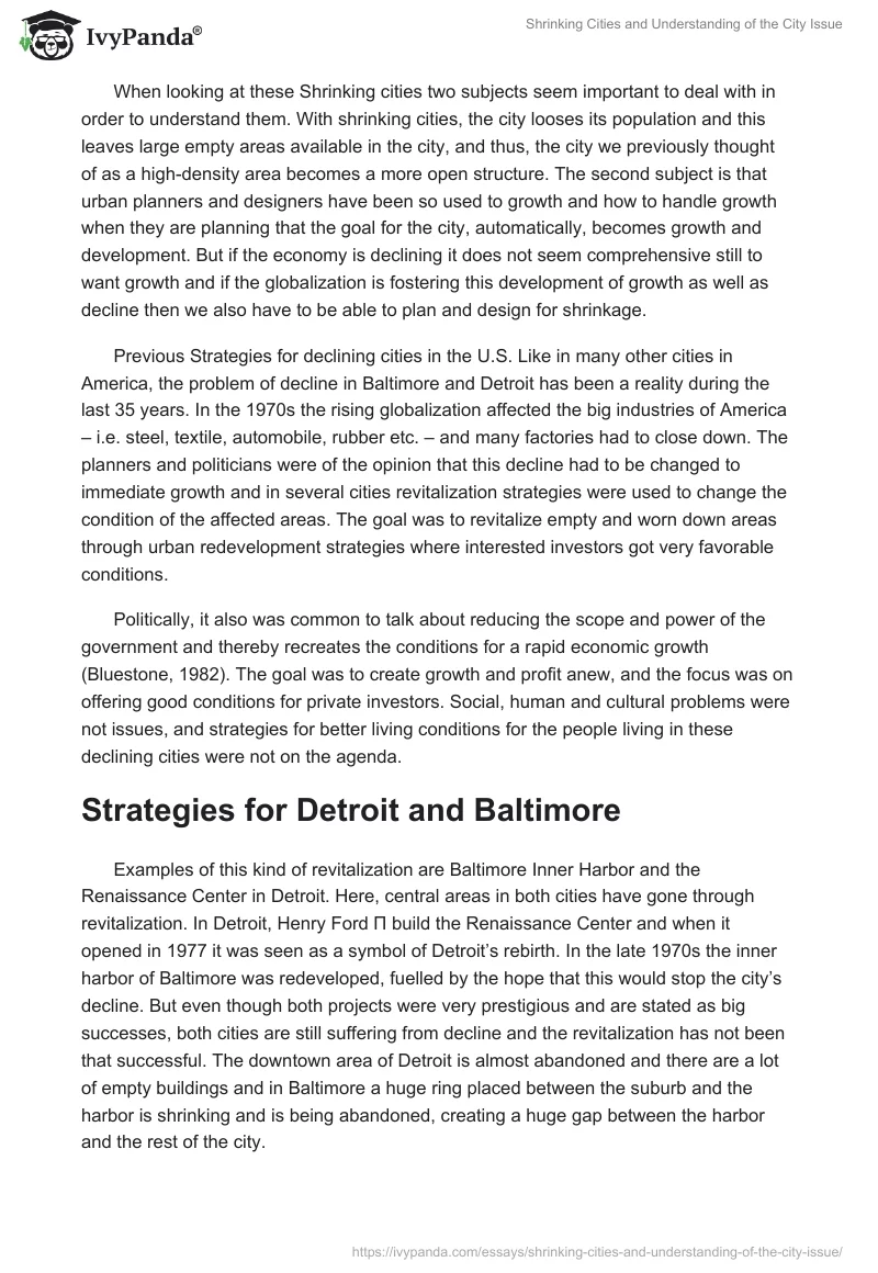 Shrinking Cities and Understanding of the City Issue. Page 4