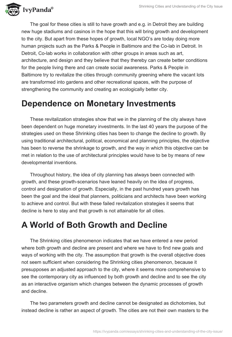 Shrinking Cities and Understanding of the City Issue. Page 5