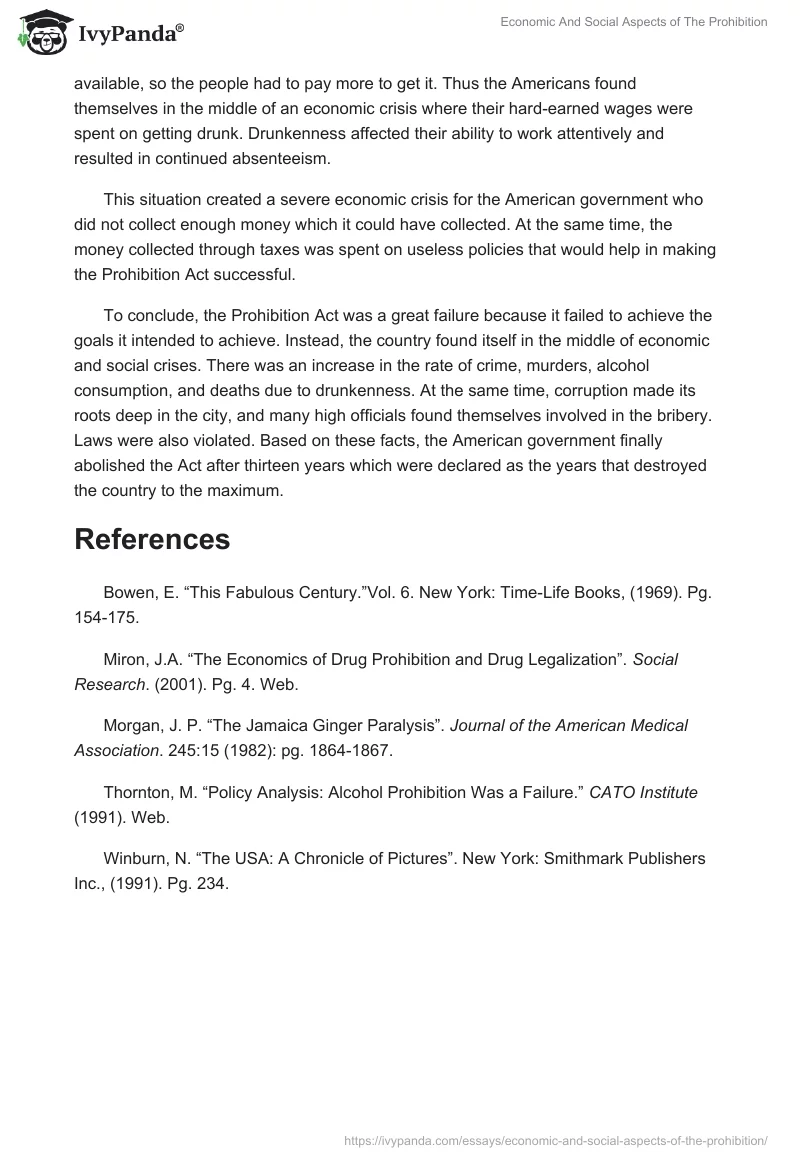 Economic And Social Aspects of The Prohibition. Page 4