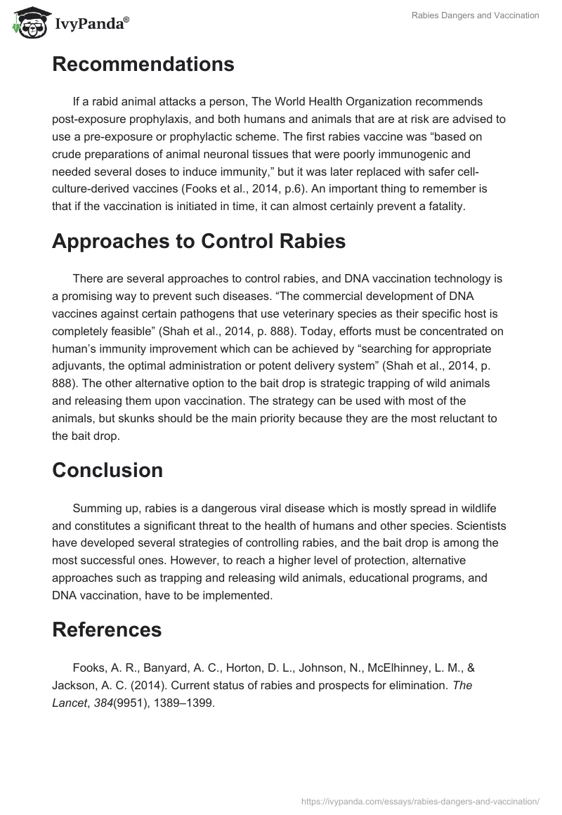Rabies Dangers and Vaccination. Page 2
