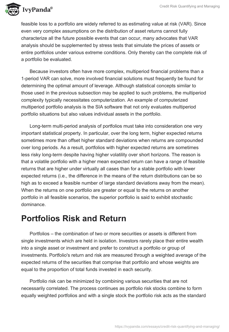 Credit Risk Quantifying and Managing. Page 3