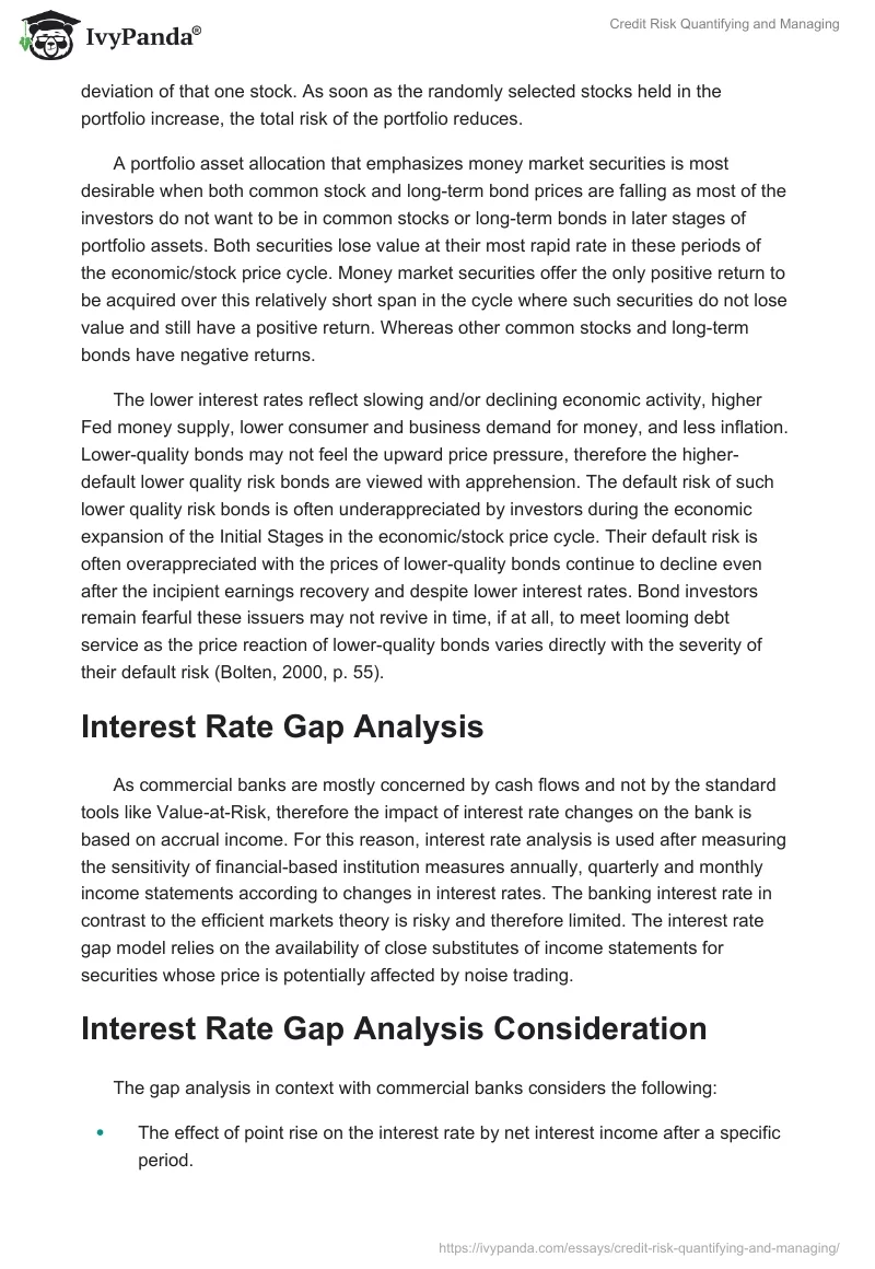 Credit Risk Quantifying and Managing. Page 4
