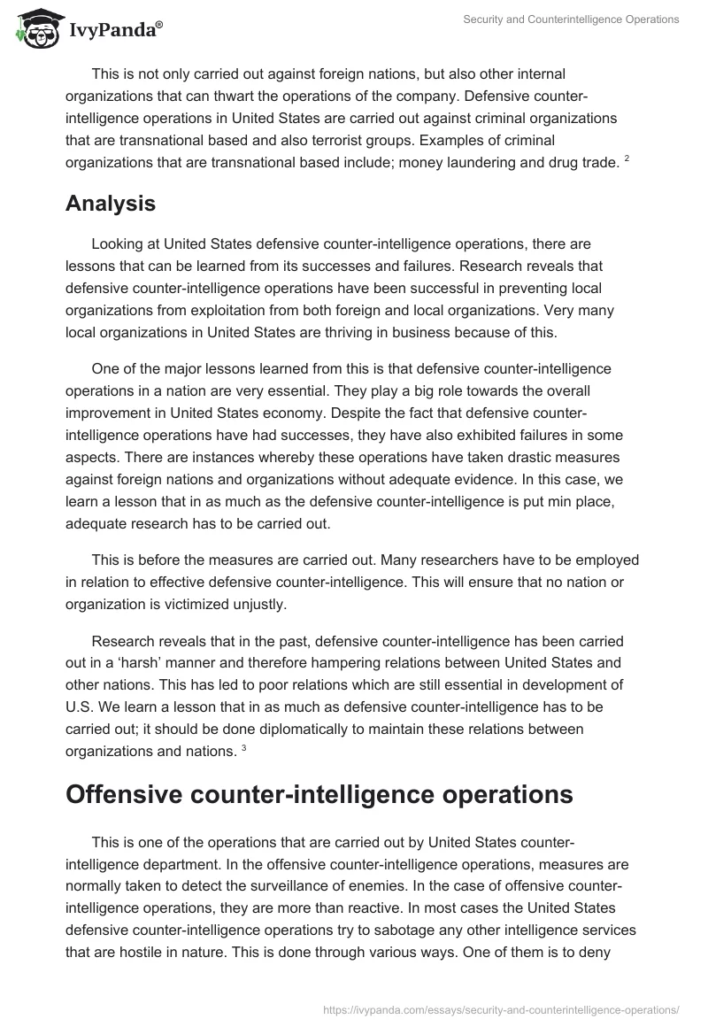 Security and Counterintelligence Operations. Page 2