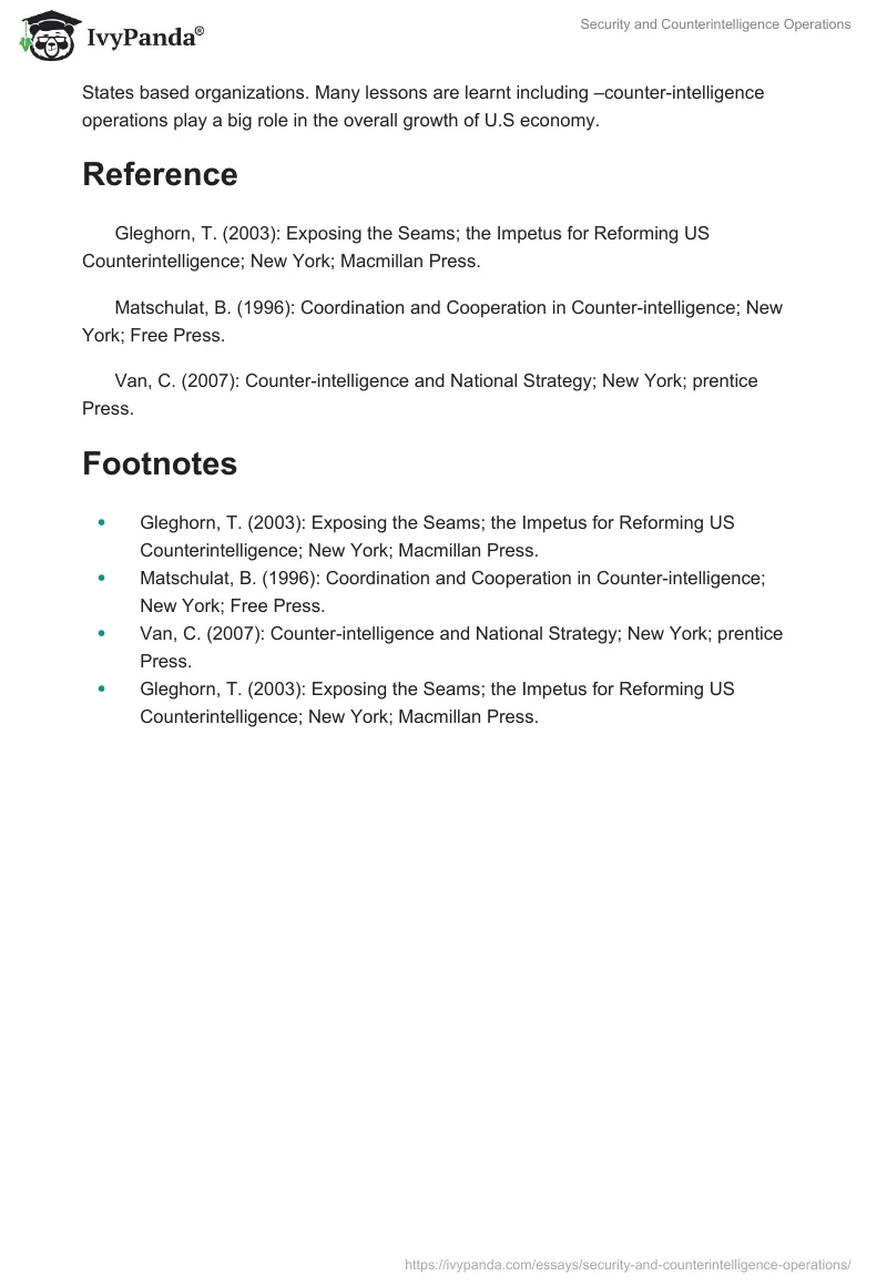 Security and Counterintelligence Operations. Page 4