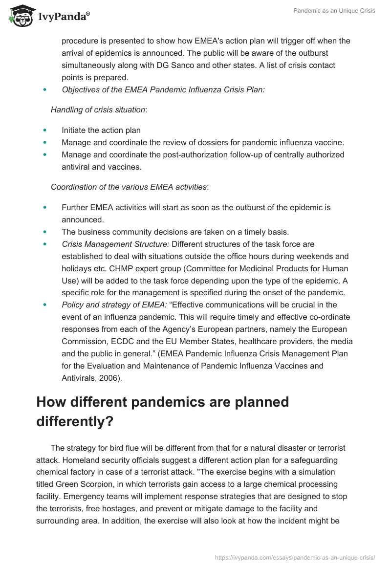 Pandemic as an Unique Crisis. Page 5