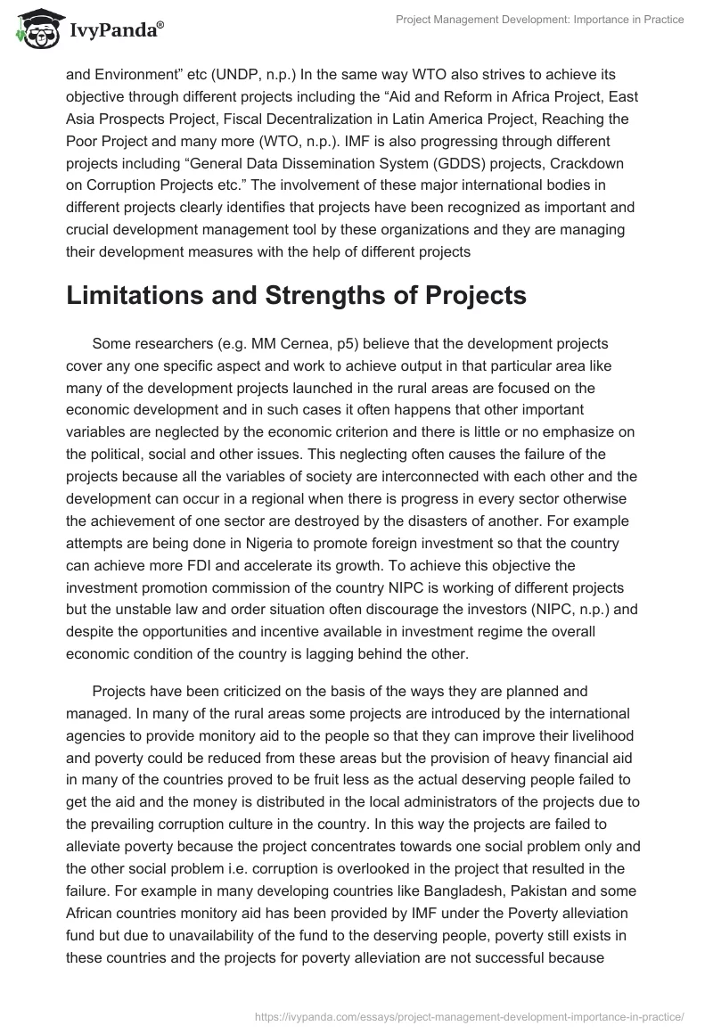 Project Management Development: Importance in Practice. Page 3