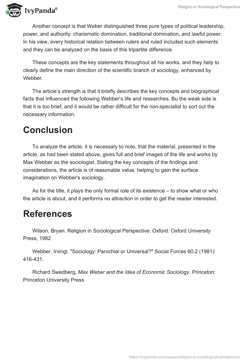 Religion in Sociological Perspective. Page 2