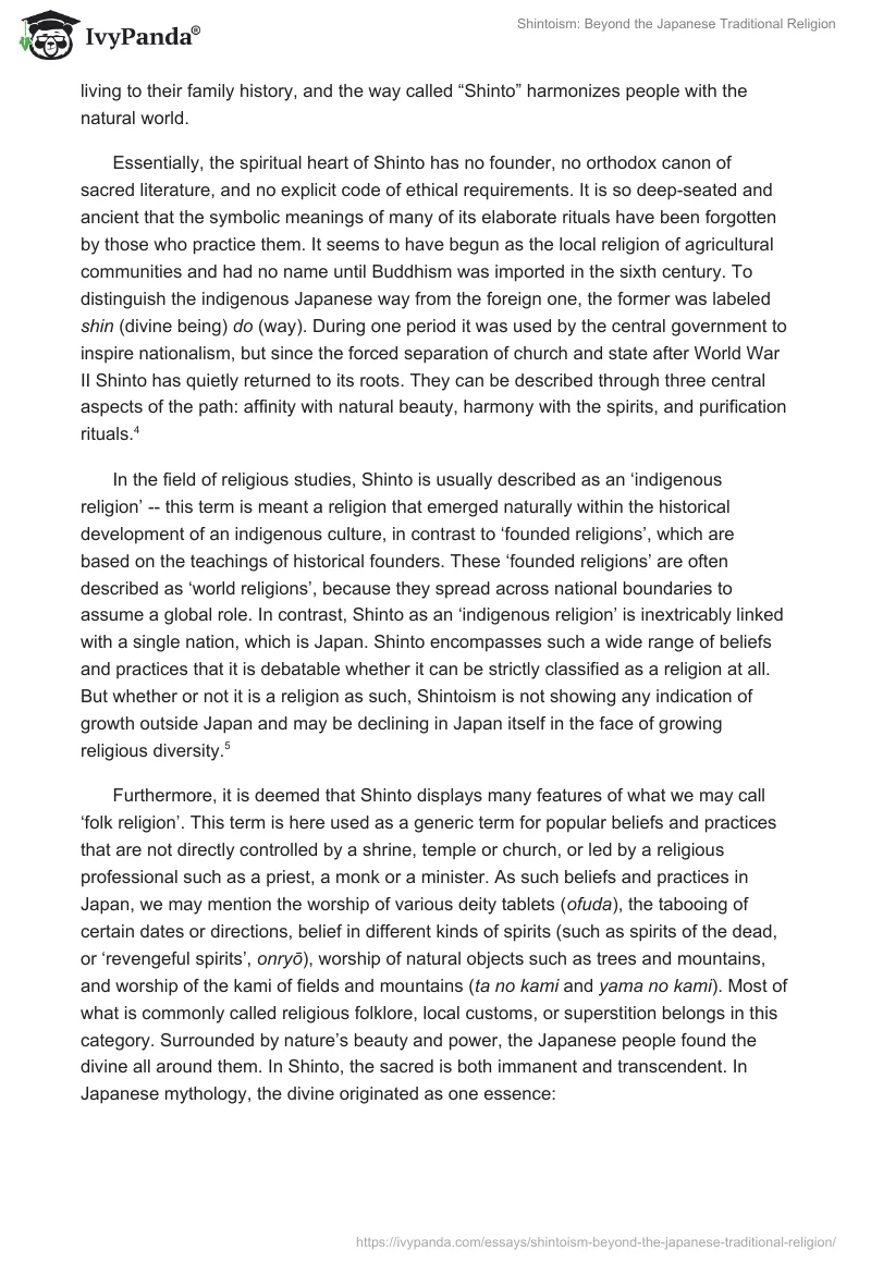 Shintoism: Beyond the Japanese Traditional Religion. Page 2