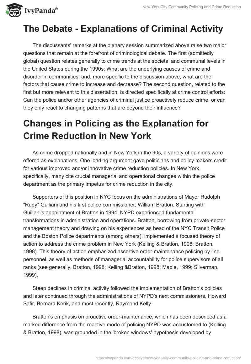 New York City Community Policing and Crime Reduction. Page 3