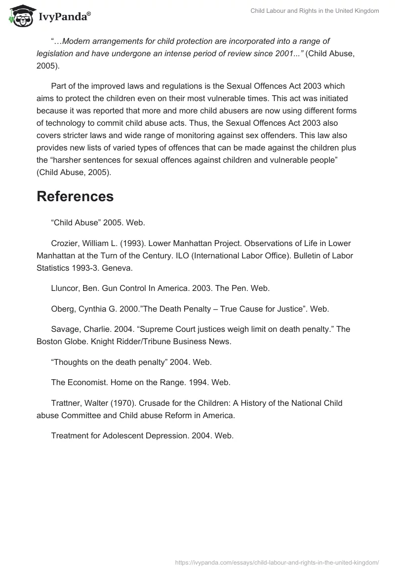 Child Labour and Rights in the United Kingdom. Page 4