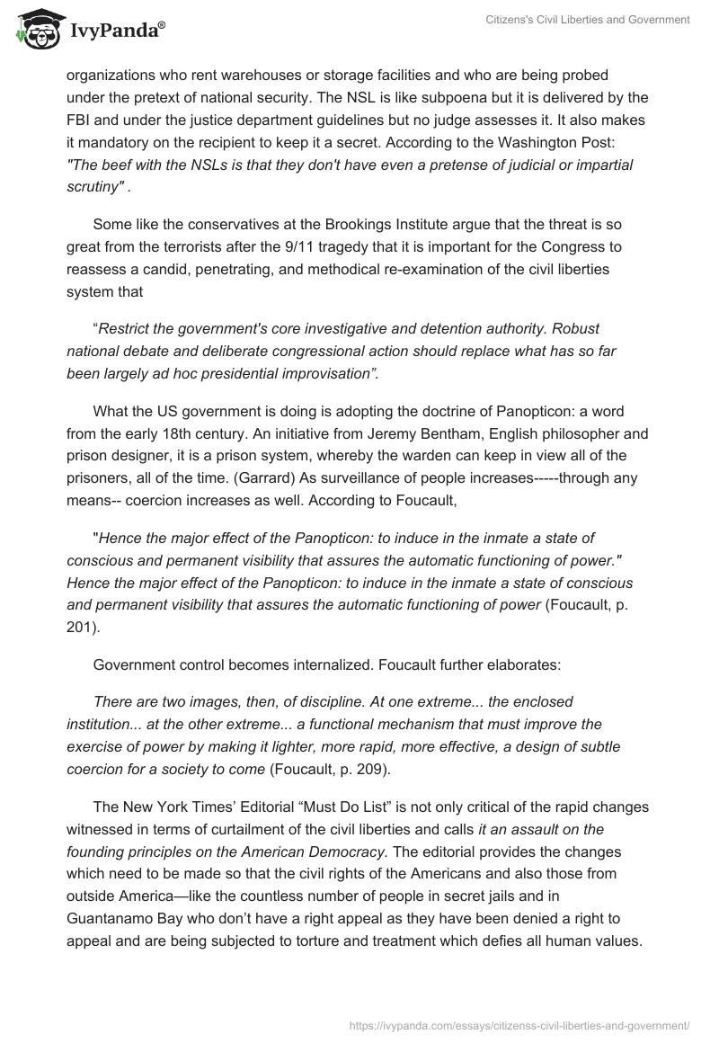 Citizens's Civil Liberties and Government. Page 3