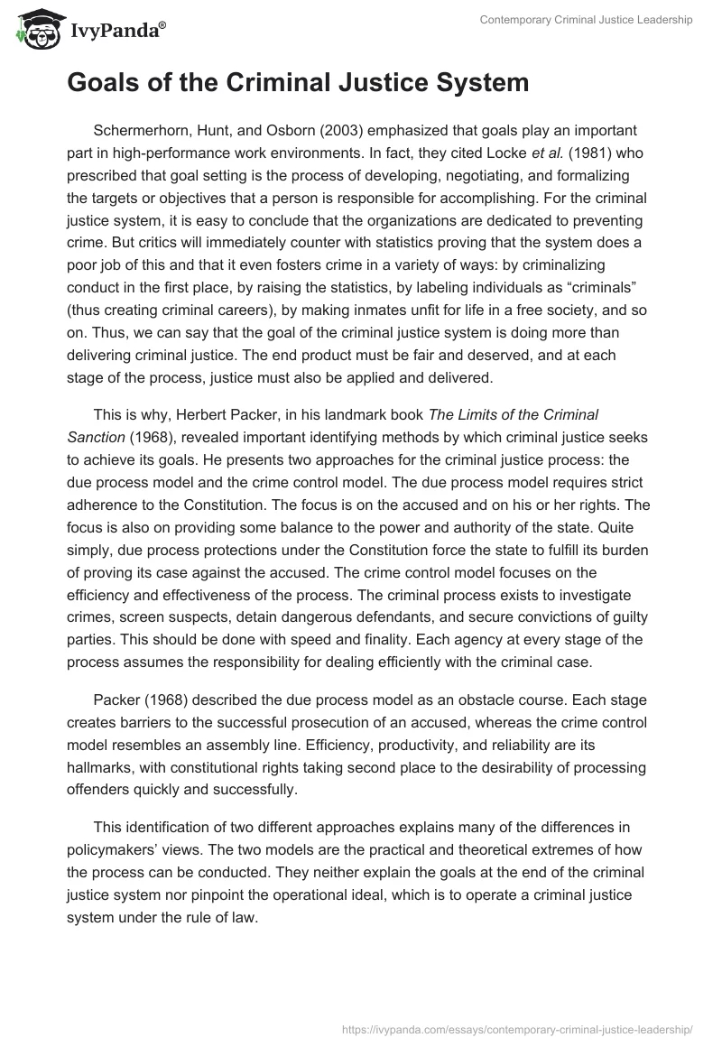Contemporary Criminal Justice Leadership. Page 2