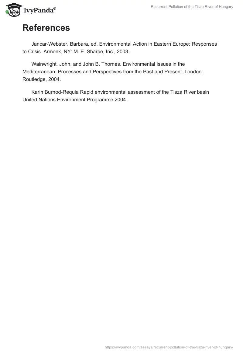 Recurrent Pollution of the Tisza River of Hungary. Page 5