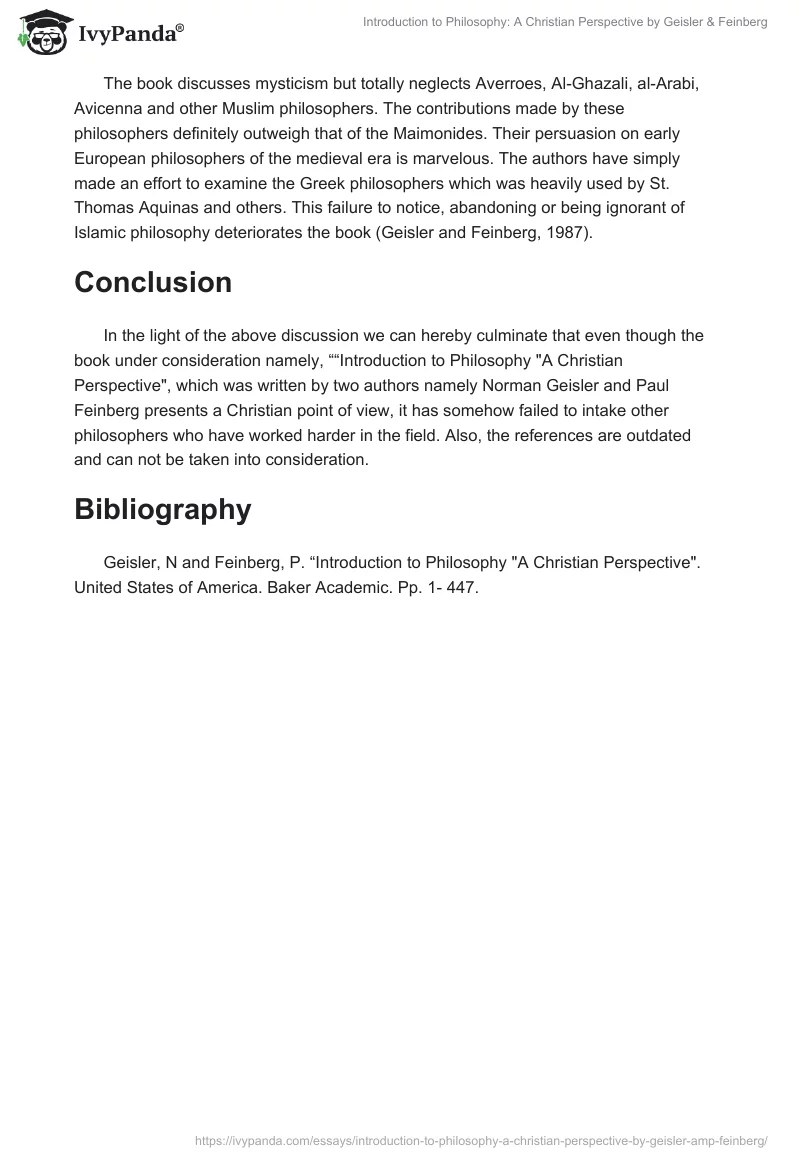 Introduction to Philosophy: A Christian Perspective by Geisler & Feinberg. Page 3