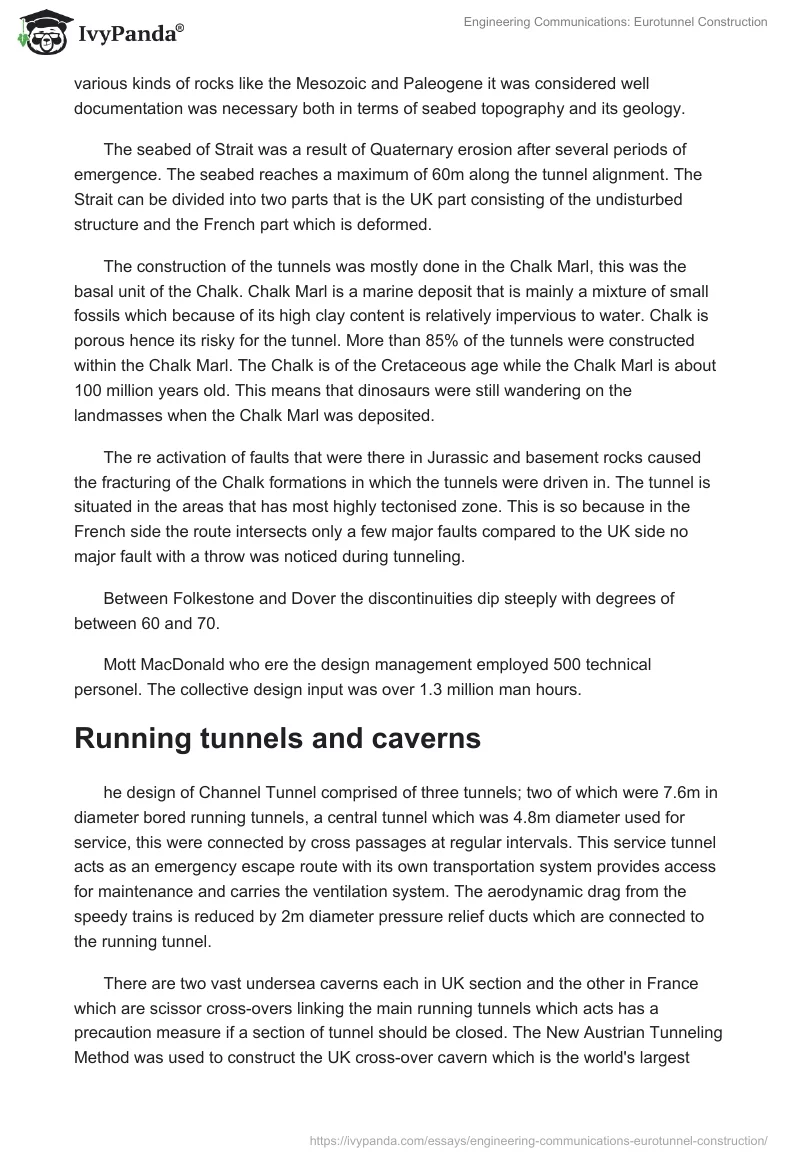 Engineering Communications: Eurotunnel Construction. Page 2