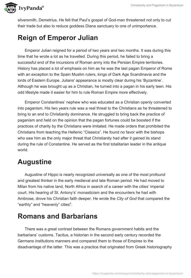 Christianity and Paganism in Byzantium. Page 5
