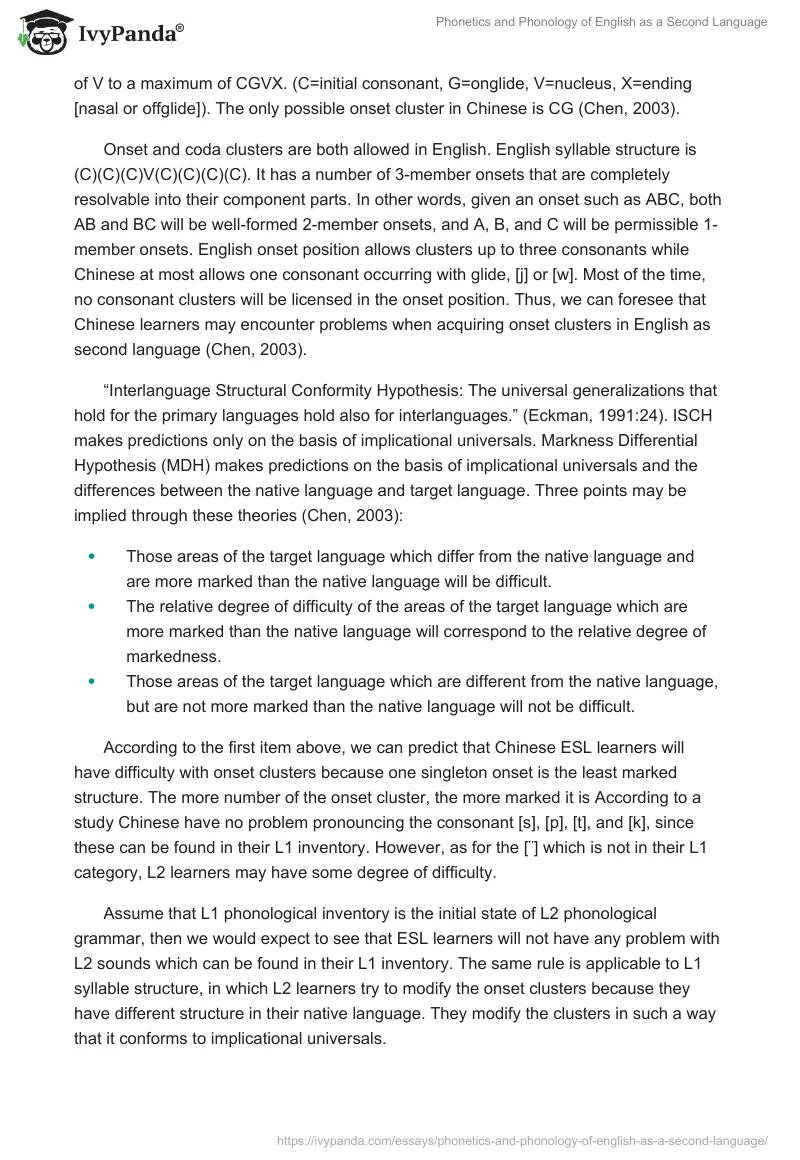 Phonetics and Phonology of English as a Second Language. Page 3