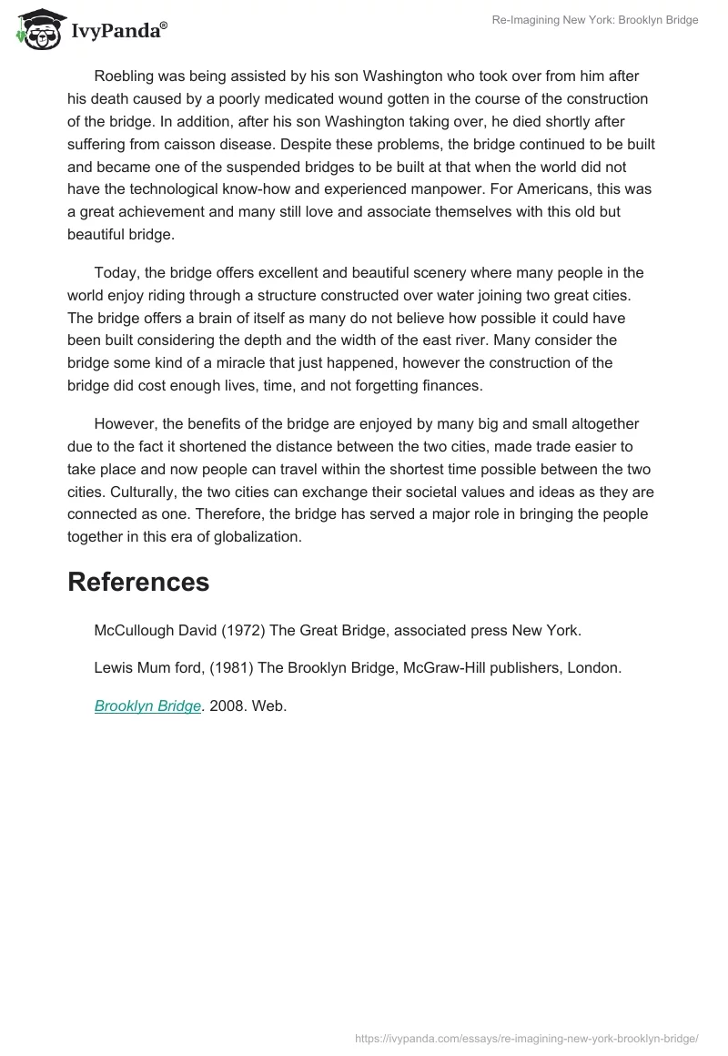 Re-Imagining New York: Brooklyn Bridge. Page 2