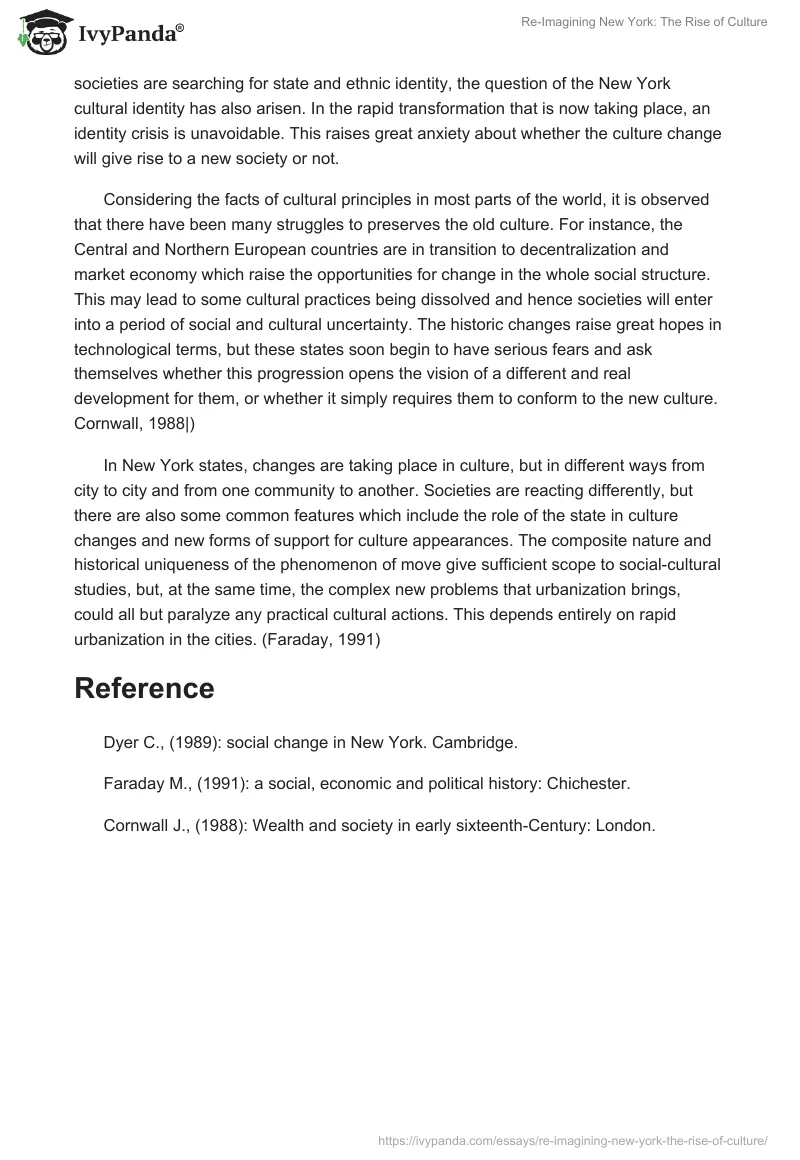Re-Imagining New York: The Rise of Culture. Page 2